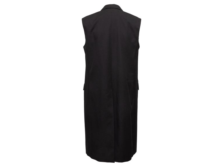 Dries Van Noten Black Longline WoolBlend Vest For Sale at 1stDibs