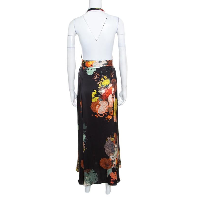 oriental floral print dress