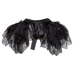 Dries Van Noten Black Oversized Lace Collar