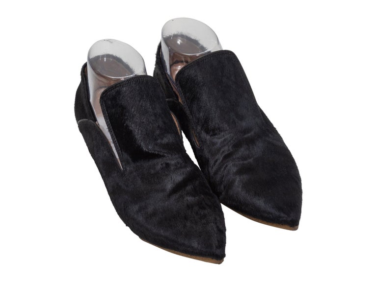 Dries Van Noten Black  Ponyhair Loafers In Good Condition In New York, NY