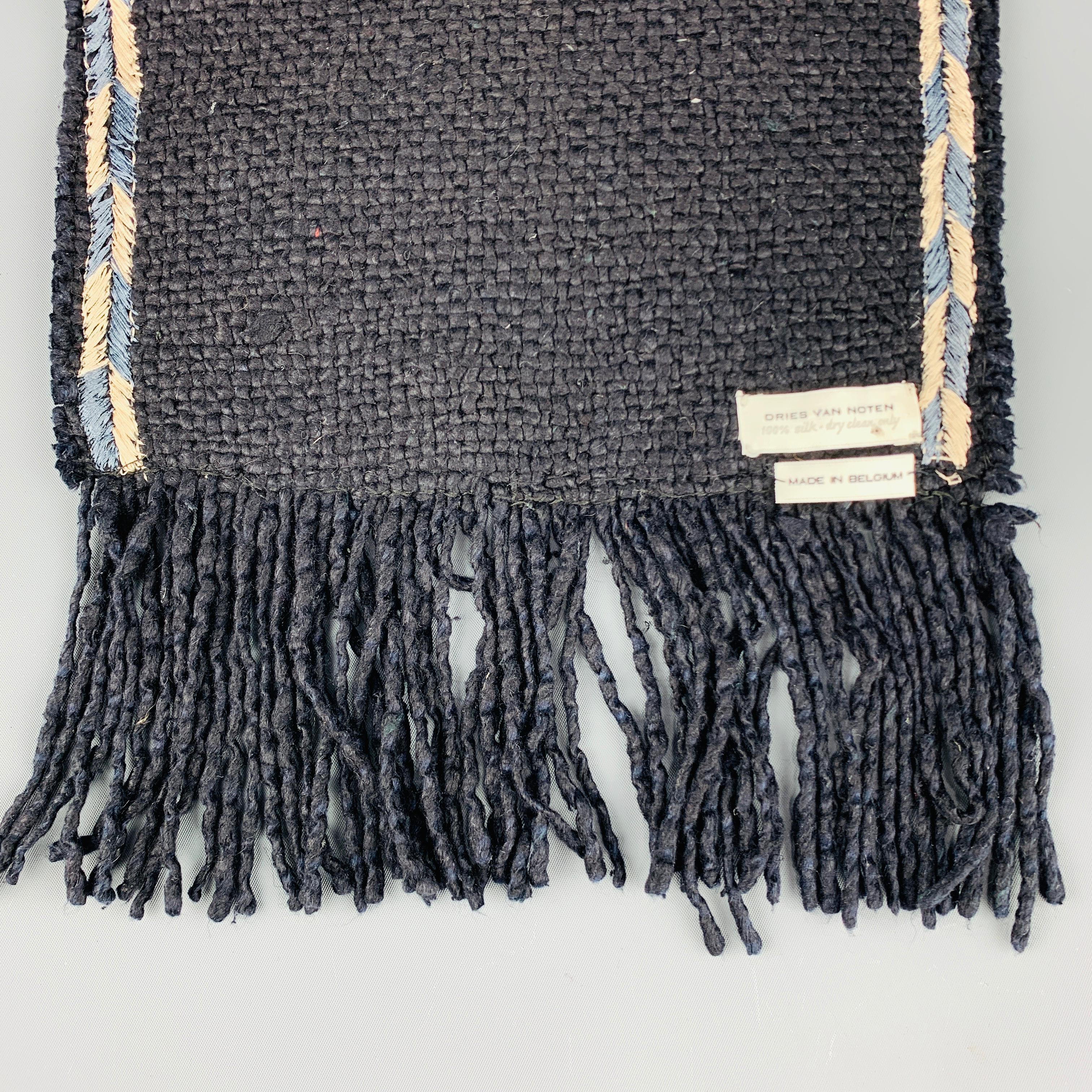 silk knit scarf