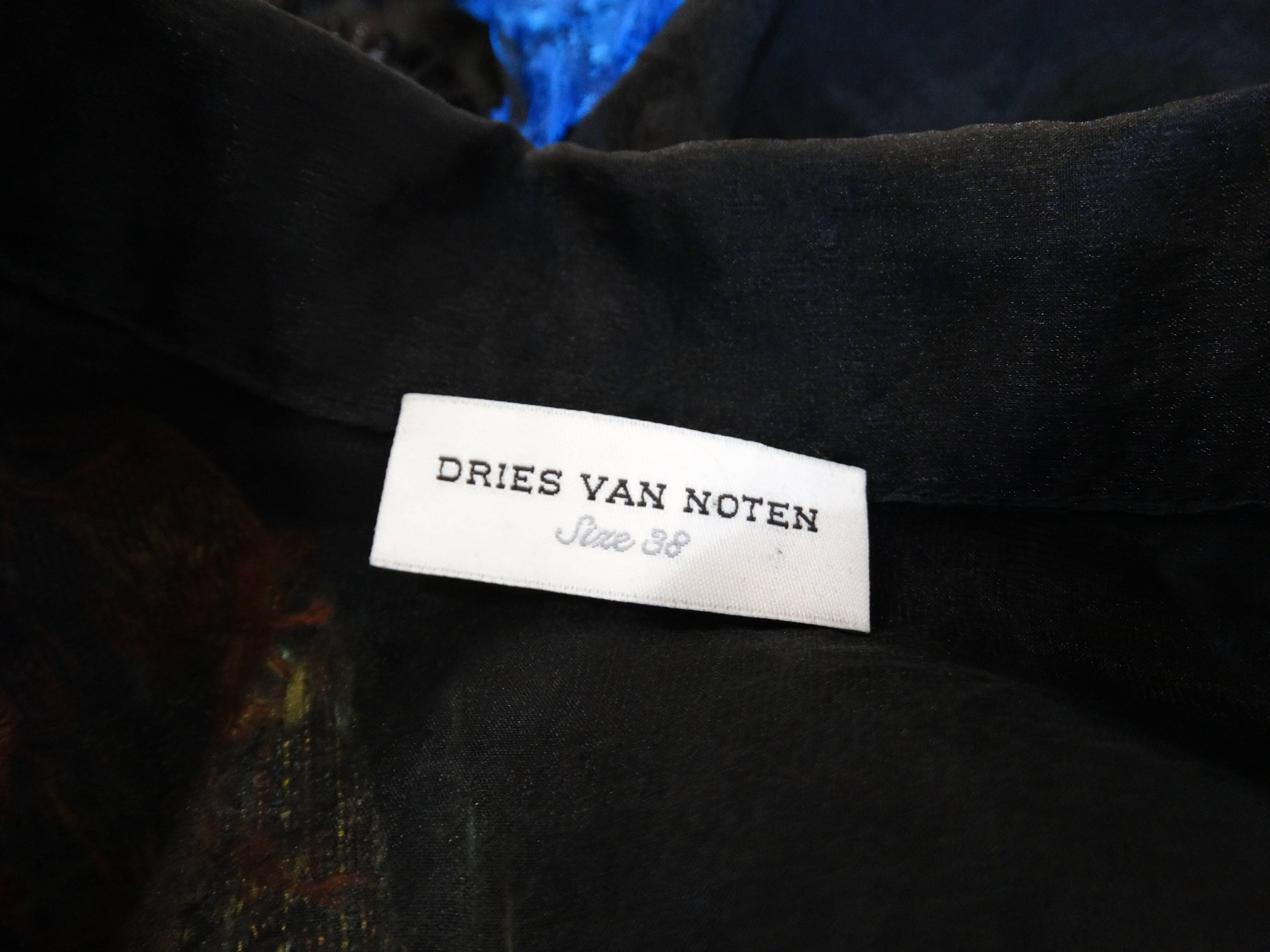 Dries Van Noten Black Sheer Embellished Top 3