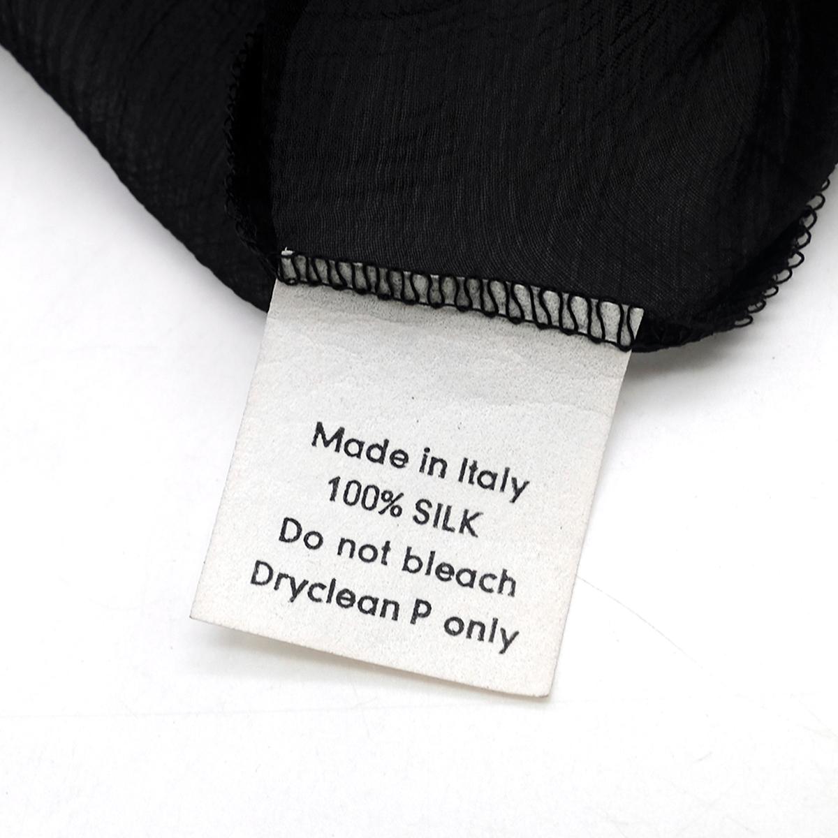 Women's Dries Van Noten Black Sheer Silk Slip Dress US 6