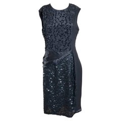 Dries Van Noten Black Silk Beaded Cocktail Dress, 2000s