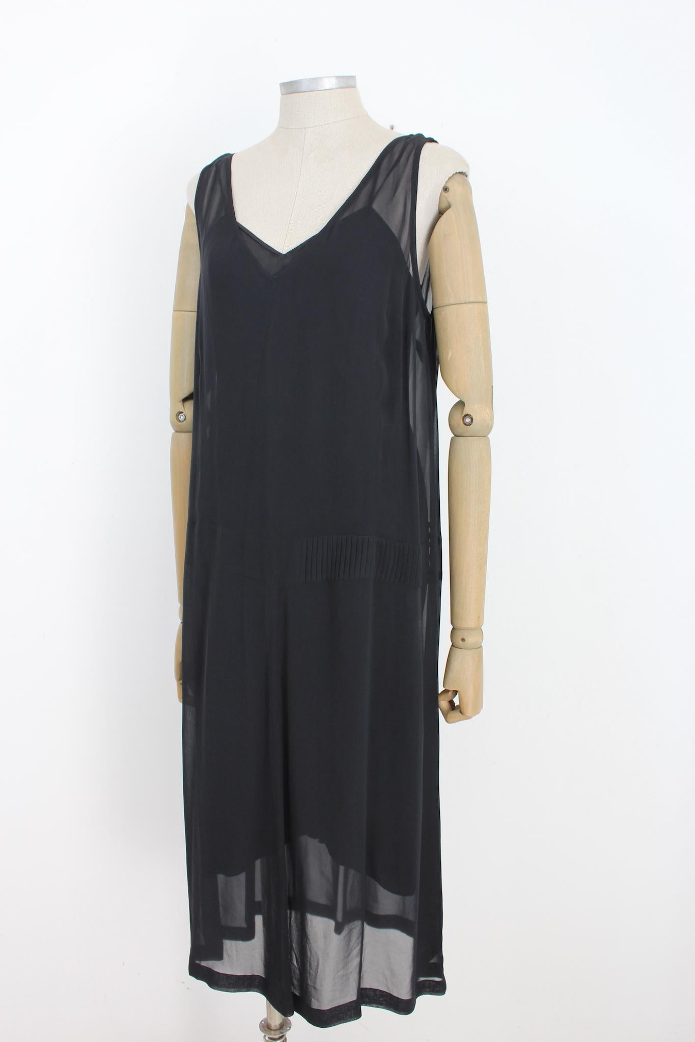 Dries Van Noten Black Silk Evening Dress In Excellent Condition In Brindisi, Bt