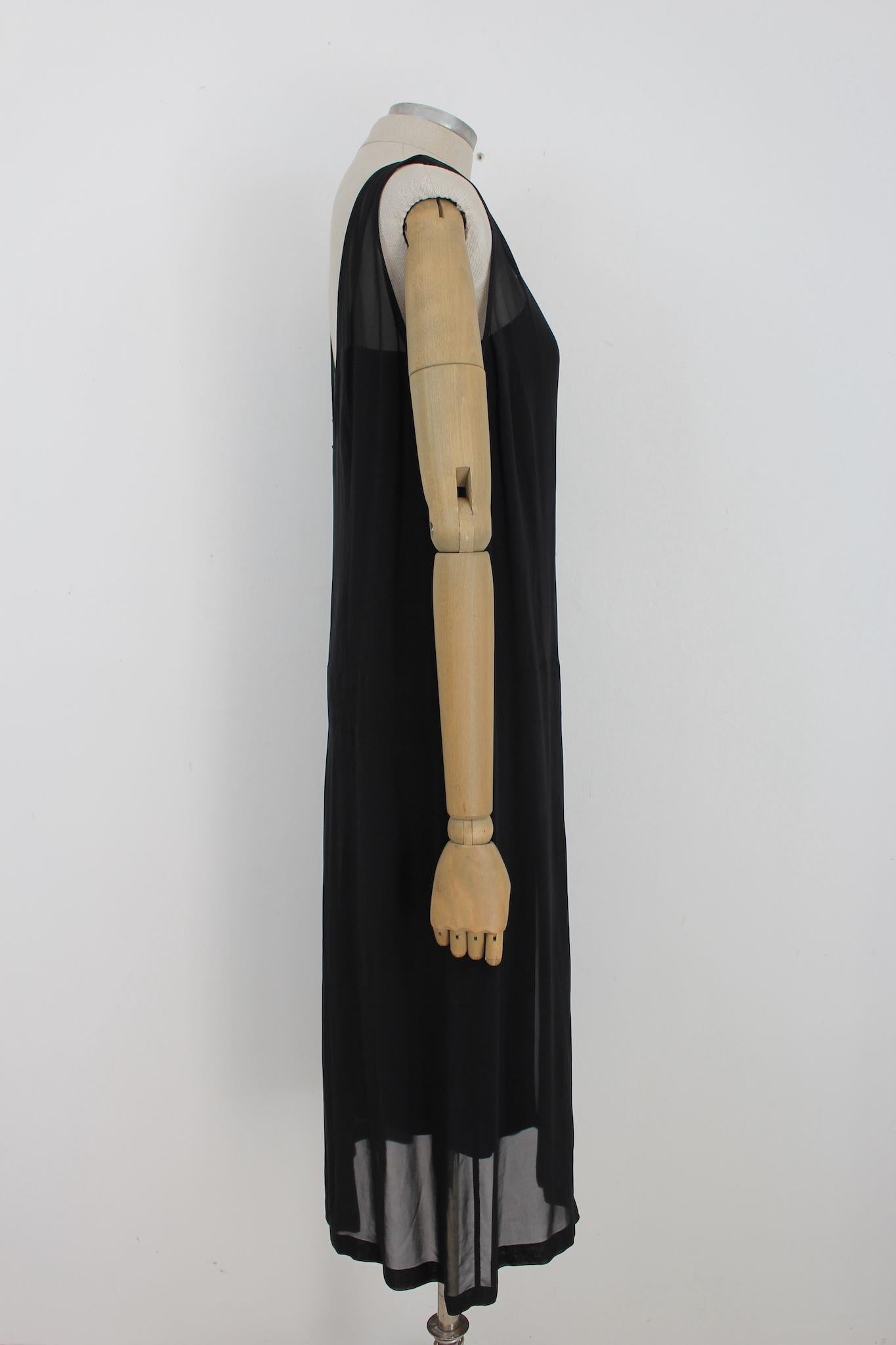 Women's Dries Van Noten Black Silk Evening Dress