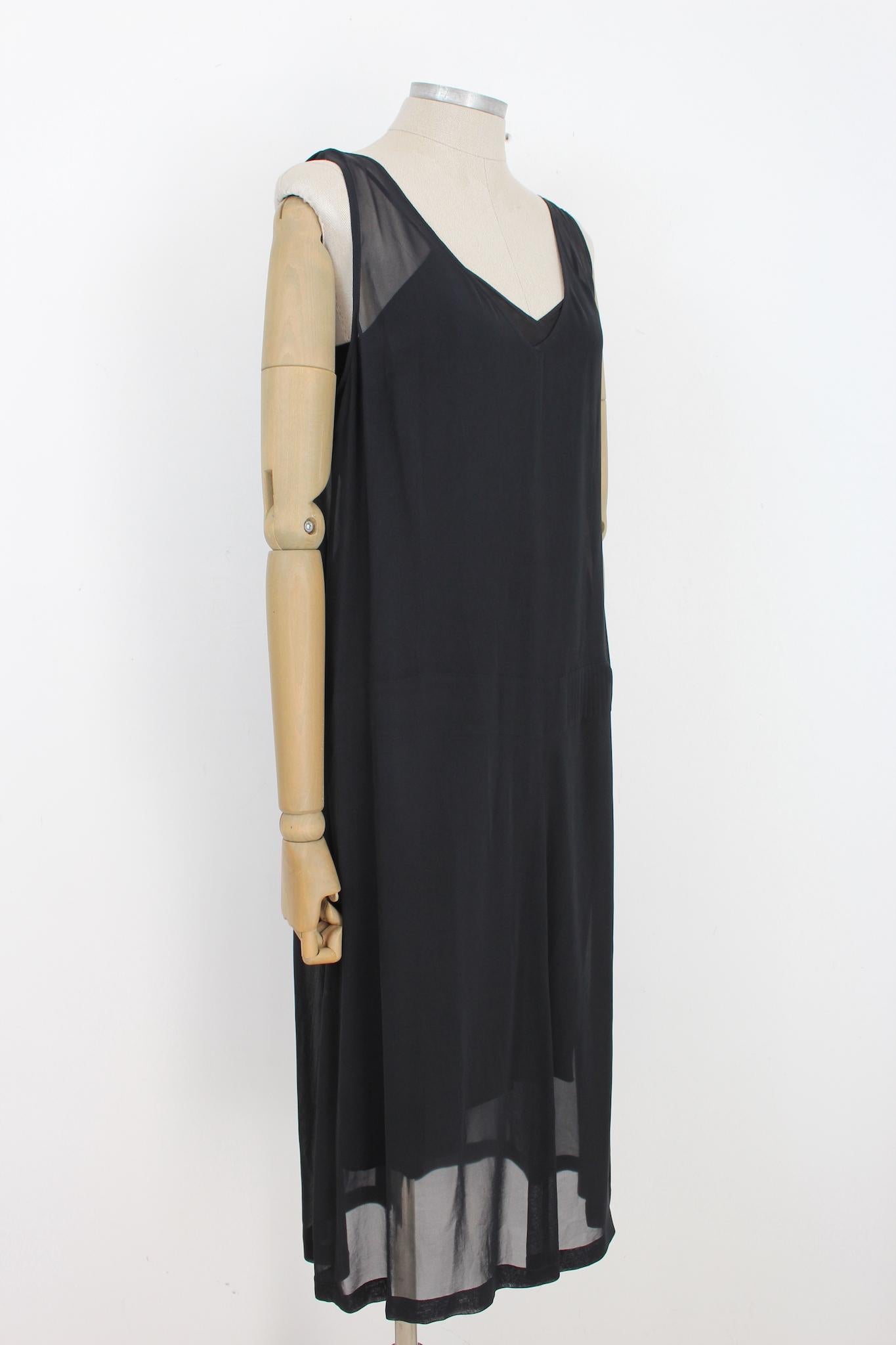 Dries Van Noten Black Silk Evening Dress 1