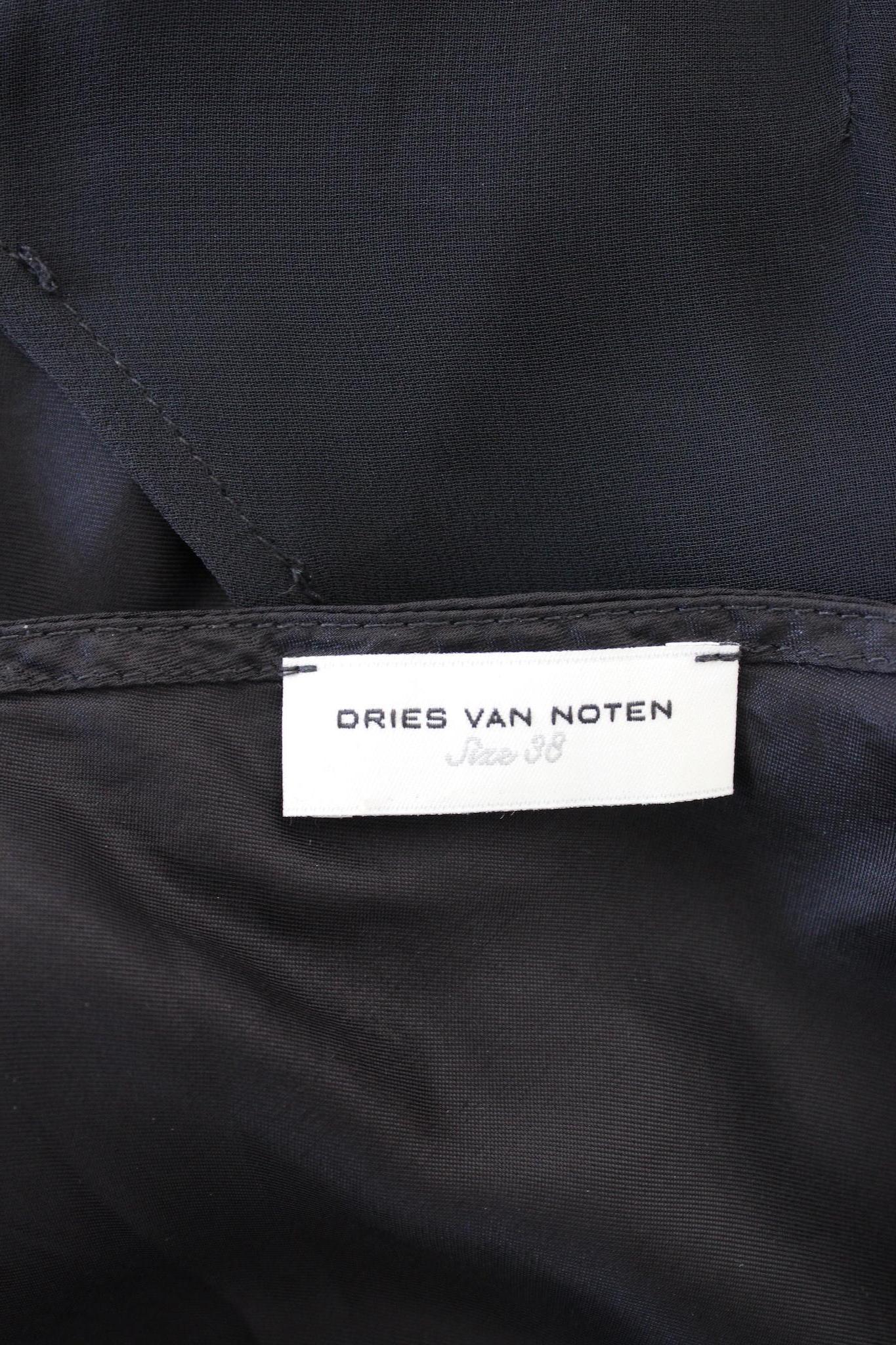 Dries Van Noten Black Silk Evening Dress 2