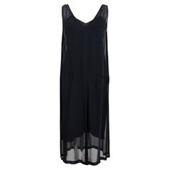 Vintage Dries Van Noten Black Silk Evening Dress