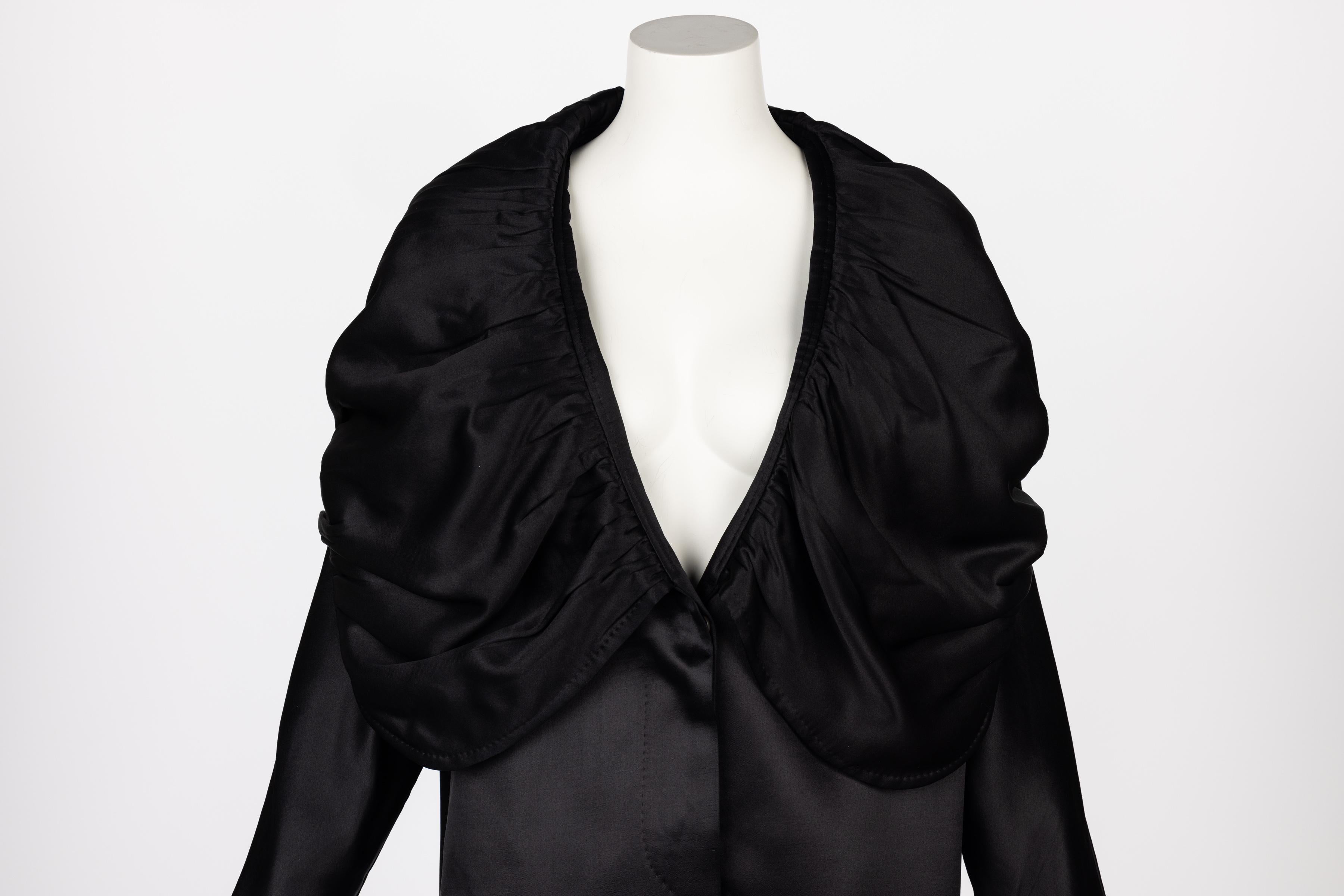 Dries Van Noten - Cappotto in lana e seta Autunno 2000 - Passerella in vendita 1