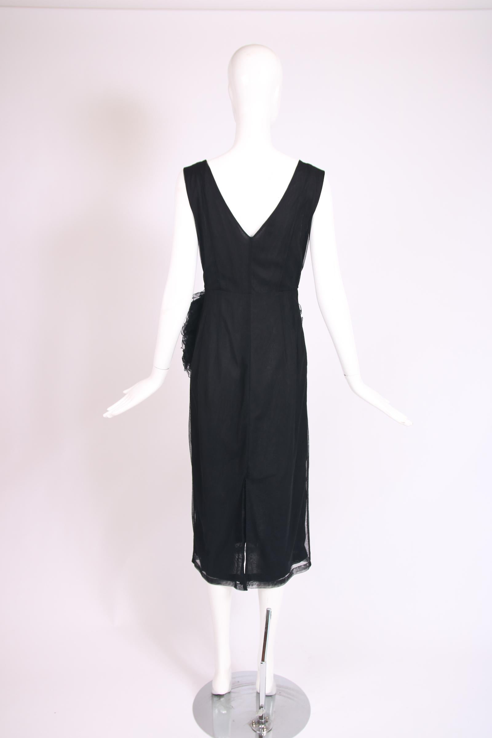 black sleeveless dress