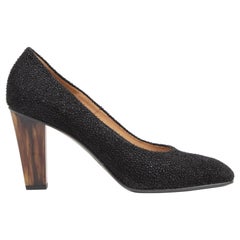 Dries Van Noten Black Texture Fabric Pumps - size 41