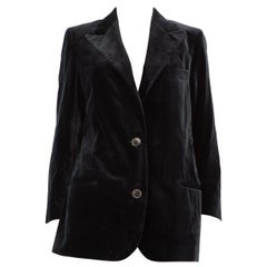 Dries Van Noten Black Velvet Blazer Size XS