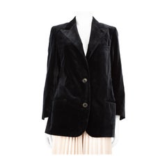 Dries Van Noten Black Velvet Blazer Size XS