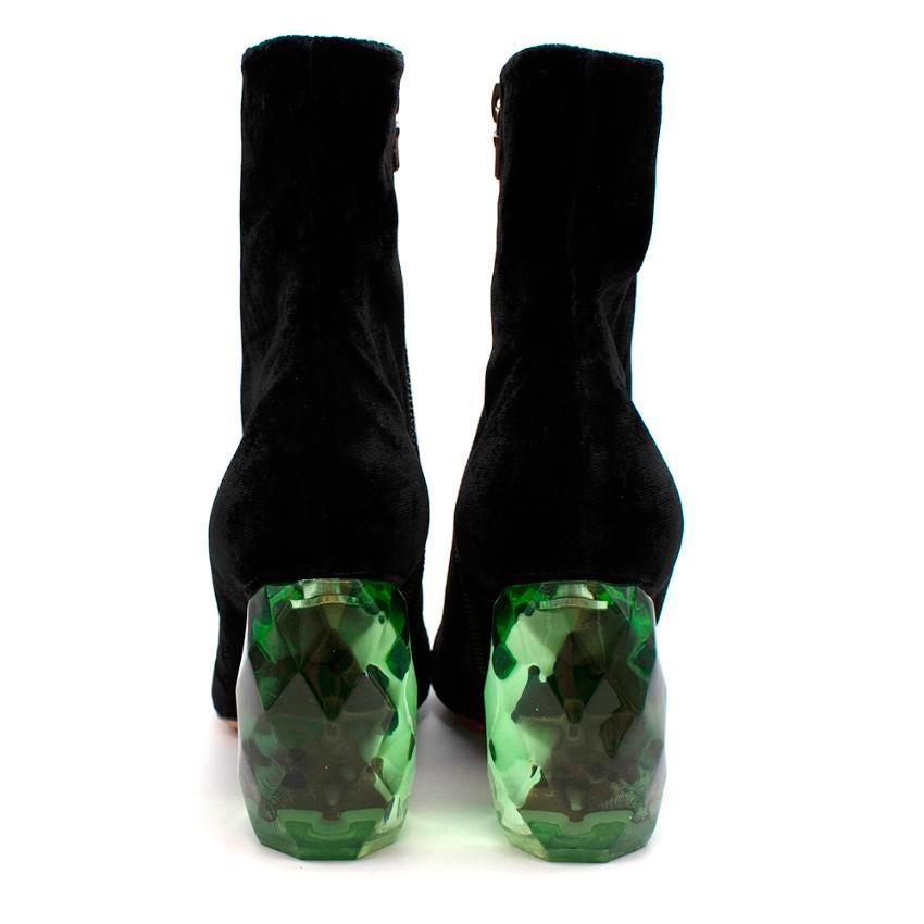 green velvet boot