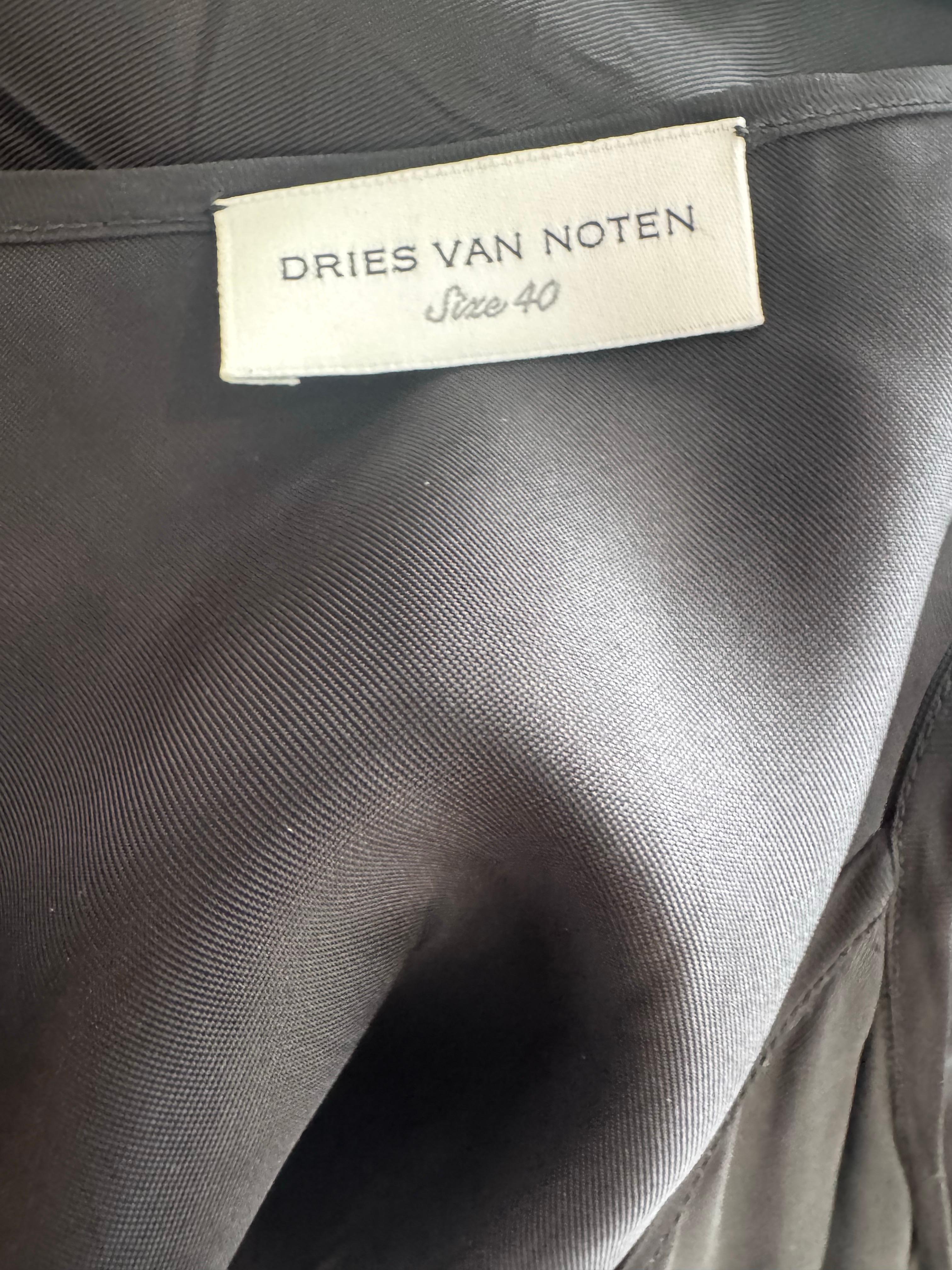 Dries van Noten Blue Feather Slip Dress For Sale 6