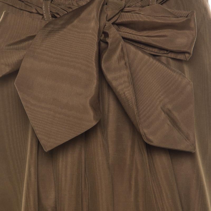 bronze maxi skirt