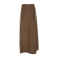 Dries Van Noten Bronze Gold Striped Cotton Blend Maxi Skirt S