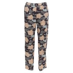DRIES VAN NOTEN Braun Schwarz Orientalischer Wolkendruck Kordelzughose FR40 M