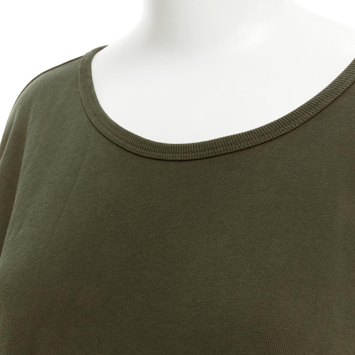 DRIES VAN NOTEN brown cotton silver zip detail sweater top M For Sale 3