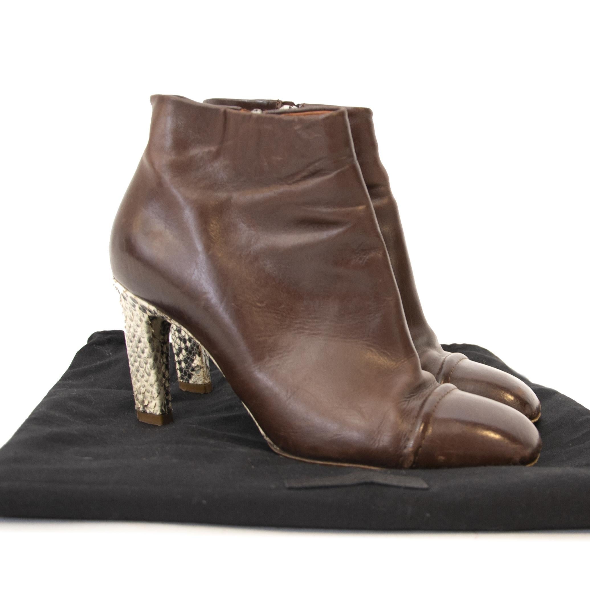 dries van noten python boots