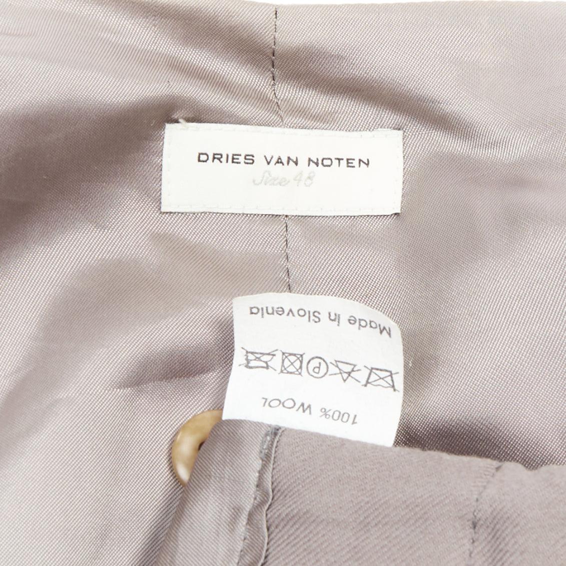 DRIES VAN NOTEN Gilet à col châle en laine 100% écossaise rouge marron IT48 M en vente 3
