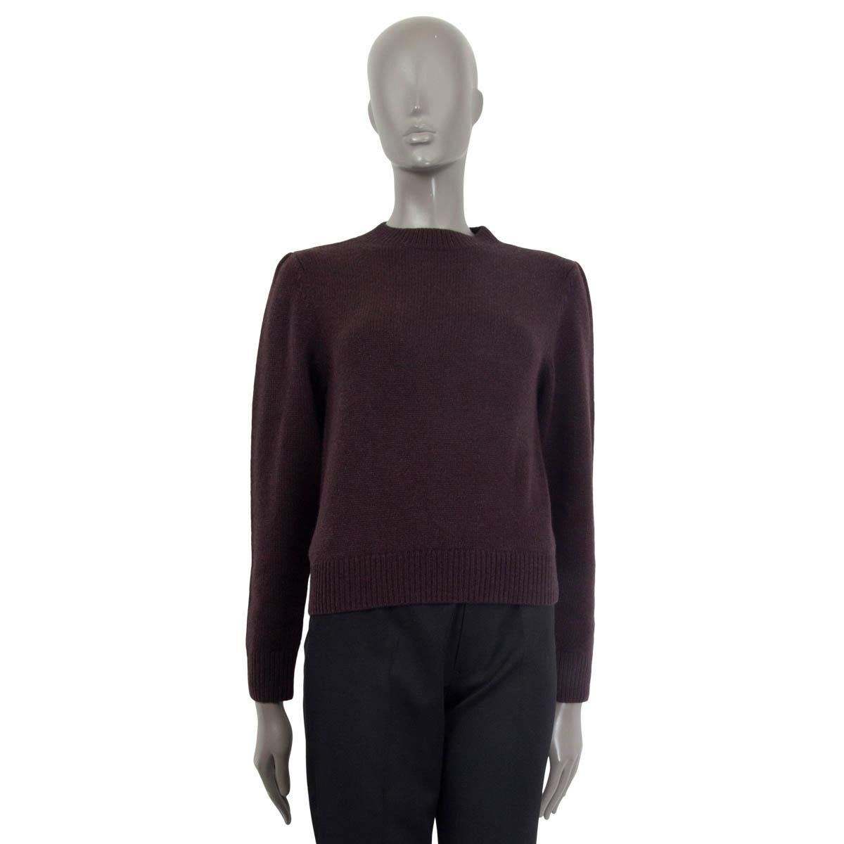 100% authentic Dries Van Noten crewneck sweater in burgundy merino wool (100%). Features long puffed sleeves. Unlined. Has been worn and is in excellent condition.

Measurements
Tag Size	XS
Size	XS
Shoulder Width	37cm (14.4in)
Bust	90cm (35.1in) to