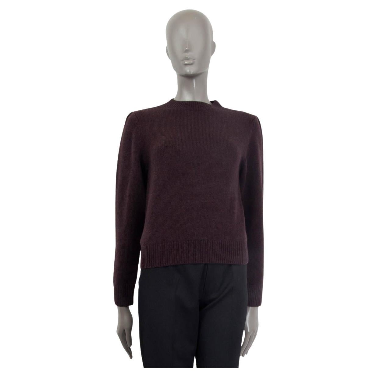 DRIES VAN NOTEN burgundy wool CREWENECK Sweater XS For Sale