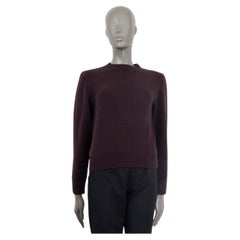 DRIES VAN NOTEN burgundy wool CREWENECK Sweater XS