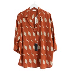 Dries van Noten Cala Bluse Retro Print Seide