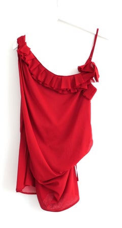 Dries Van Noten Ciska Stretch Silk Chiffon Wrap Top Blouse