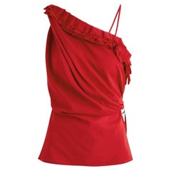 Dries Van Noten Ciska Stretch Silk Chiffon Wrap Top Blouse