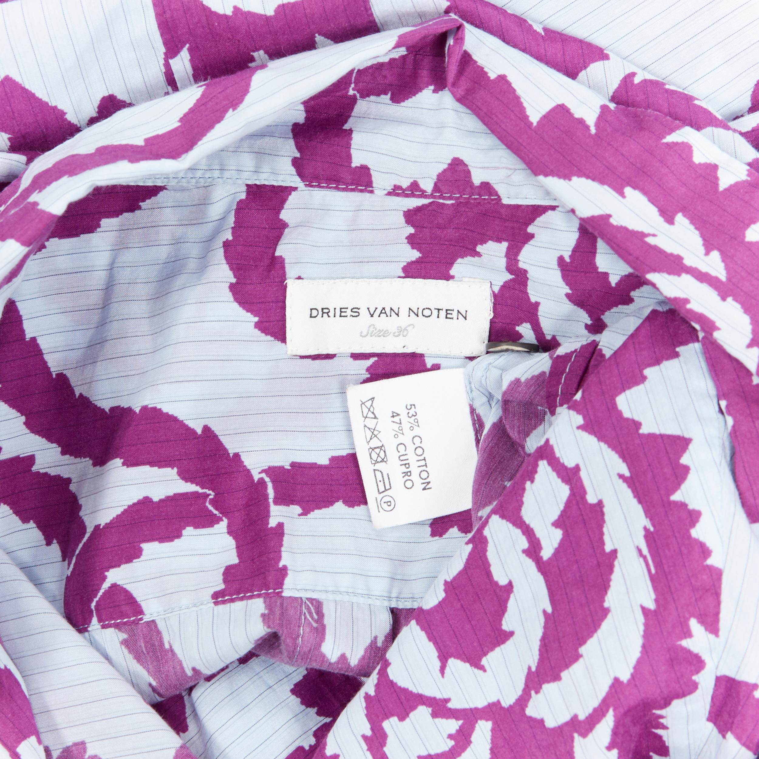 DRIES VAN NOTEN cotton cupro bluhe floral bring wrap tie sleeveless shirt FR36 4