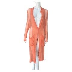 Dries Van Noten Crepe Silk Orange Sorbet Duster