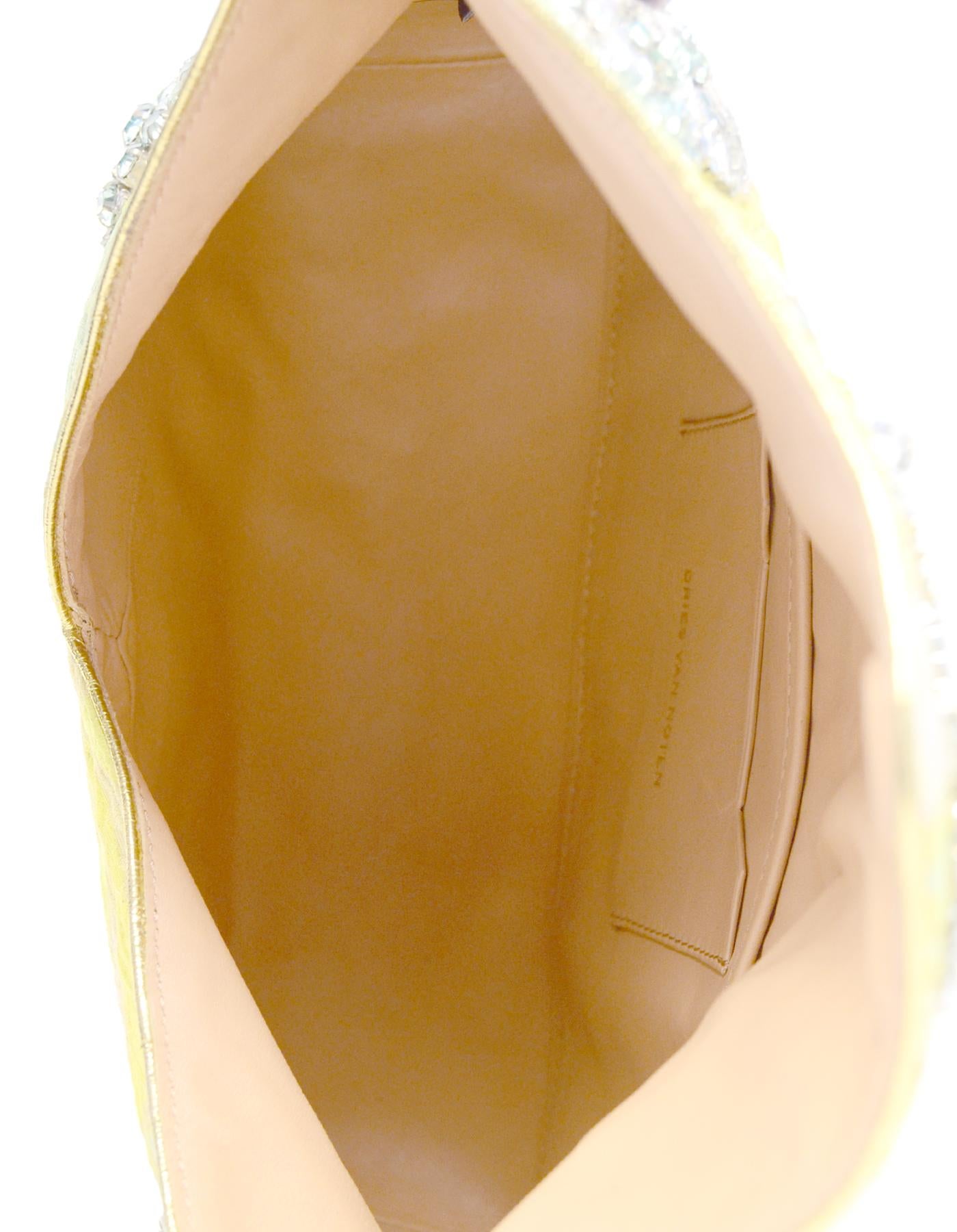 Dries van Noten Crystal Embellished Brocade Envelope Clutch Bag rt $1, 250 3