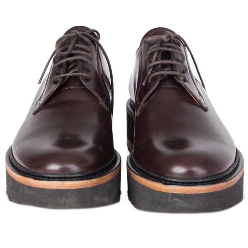 100% authentic Dries Van Noten shoes in dark brown leather with a black platform sole. Have been worn once and are in virtually new condition. 

Measurements
Imprinted Size	40
Shoe Size	40
Inside Sole	27cm (10.5in)
Width	8cm (3.1in)
Platform:	4.5cm
