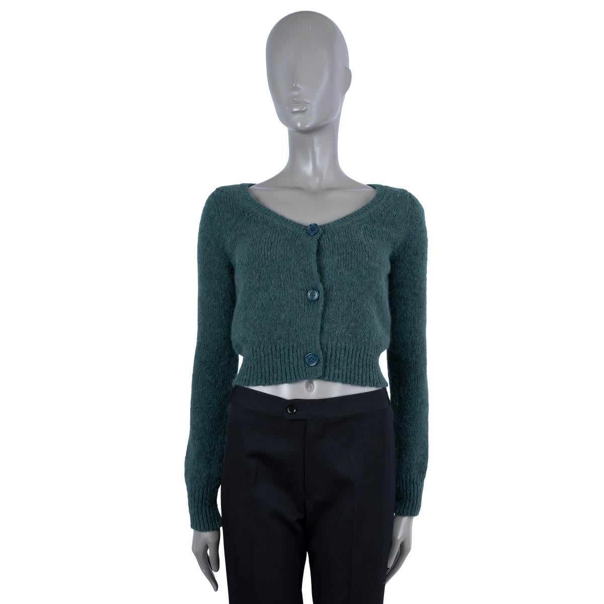Dark green cropped cardigan 2025