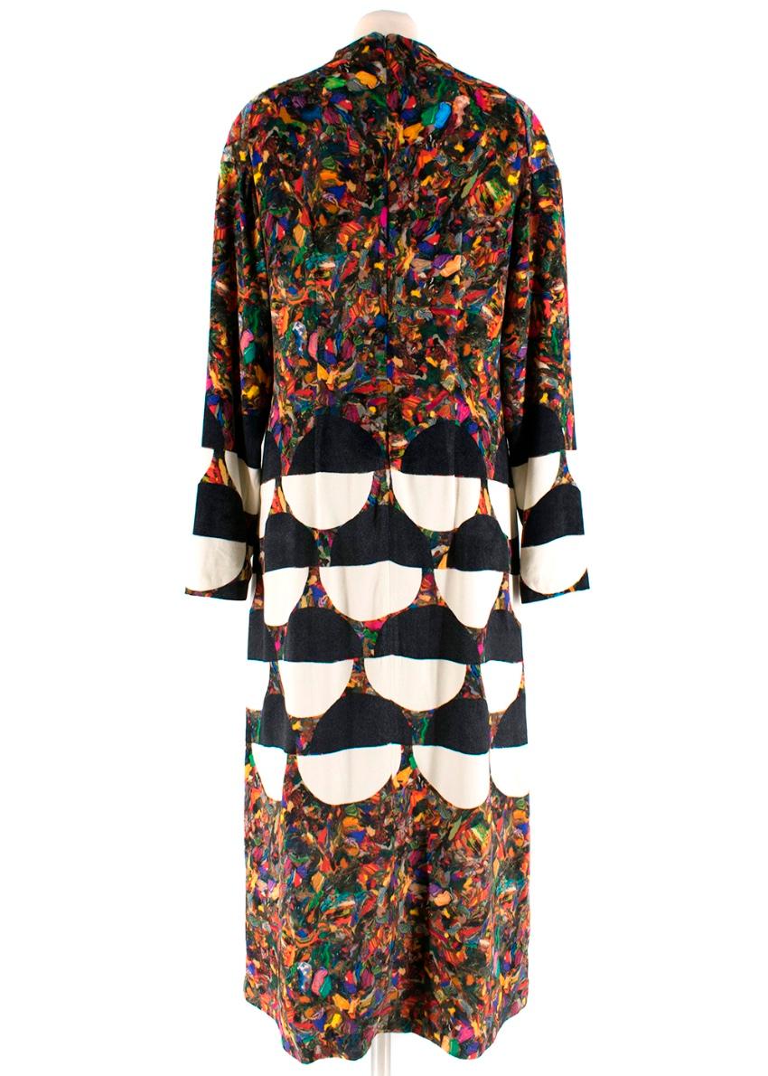 patterned velvet dress