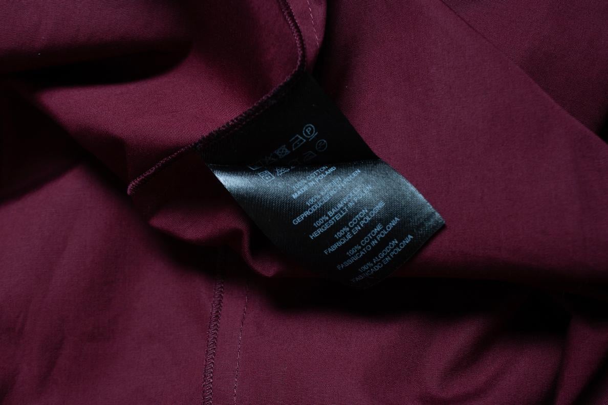 Dries van Noten, Delick lace- gathered poplin dress In Excellent Condition For Sale In AMSTERDAM, NL