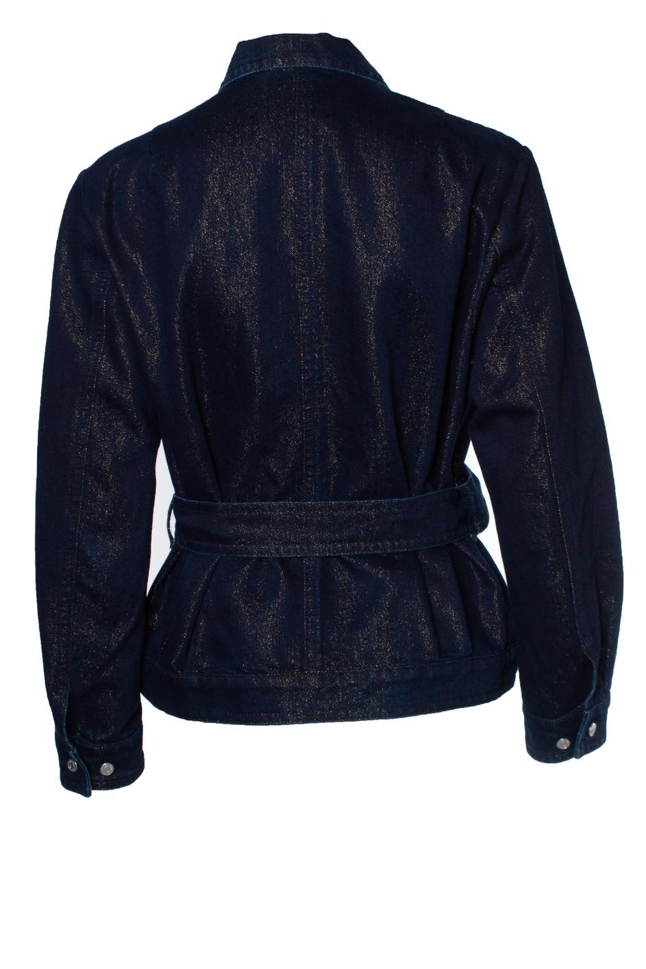 Black Dries van Noten, Denim lurex jacket For Sale
