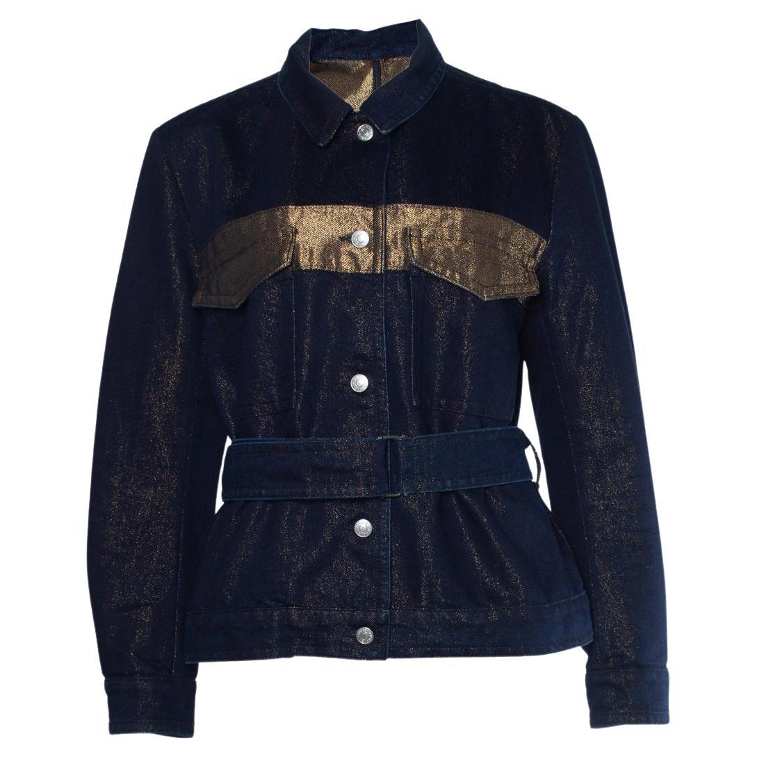 Dries van Noten, Denim lurex jacket For Sale