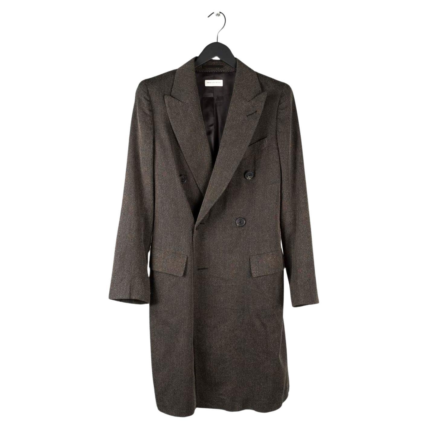 Dries Van Noten Double-breasted Men Overcoat Size M, S546 For Sale