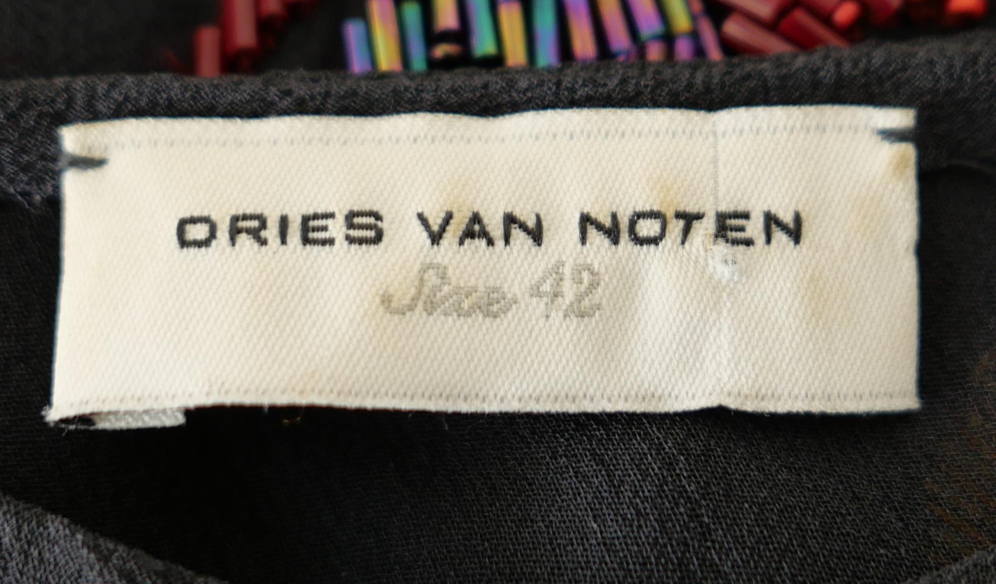 Donna Dries Van Noten - Camicetta vintage con perline Autunno 2003 in vendita