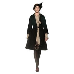 Dries Van Noten Fall 2005 Silk Lined Boucle Swing Coat