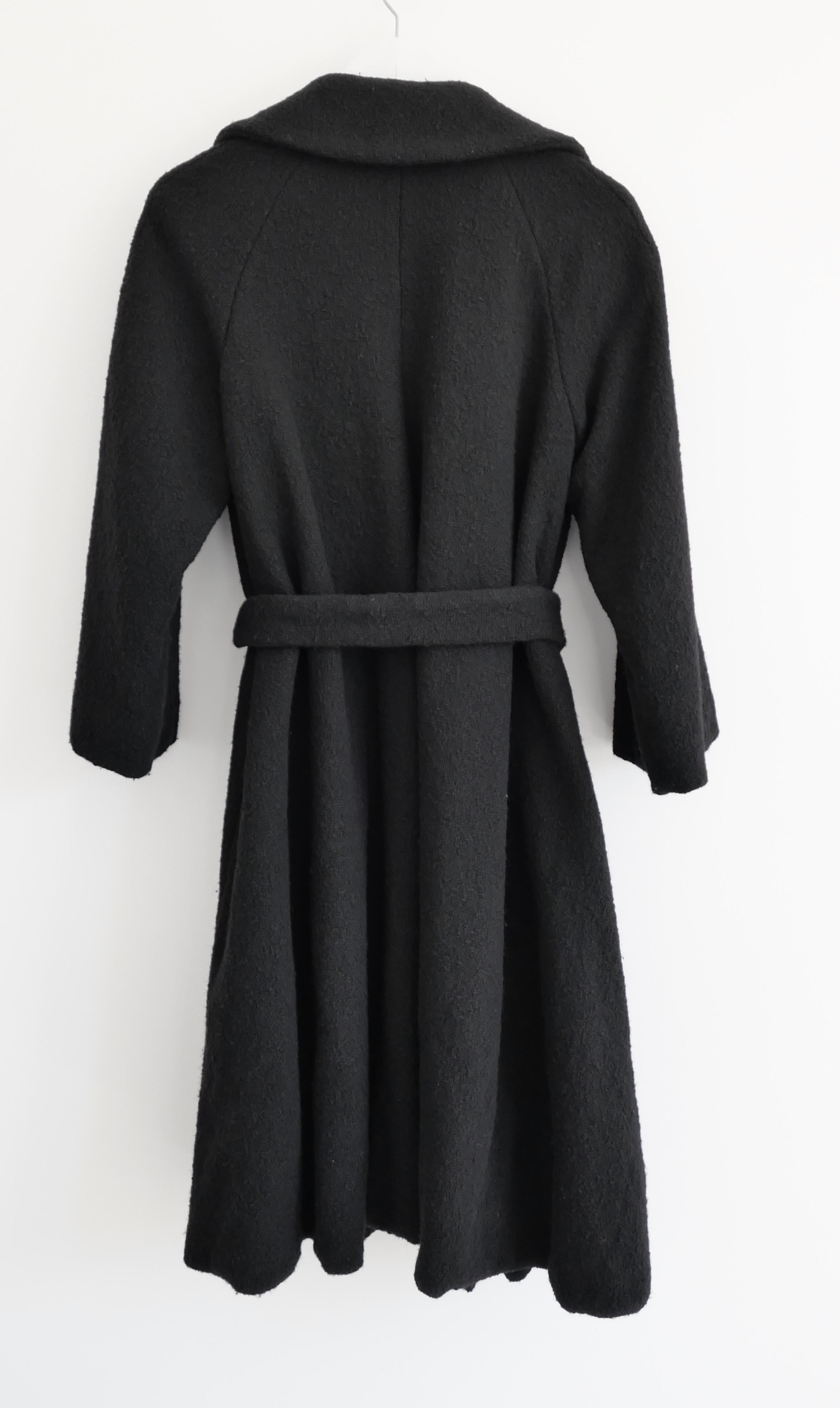 Dries Van Noten Fall 2005 Silk Lined Boucle Swing Coat For Sale 1