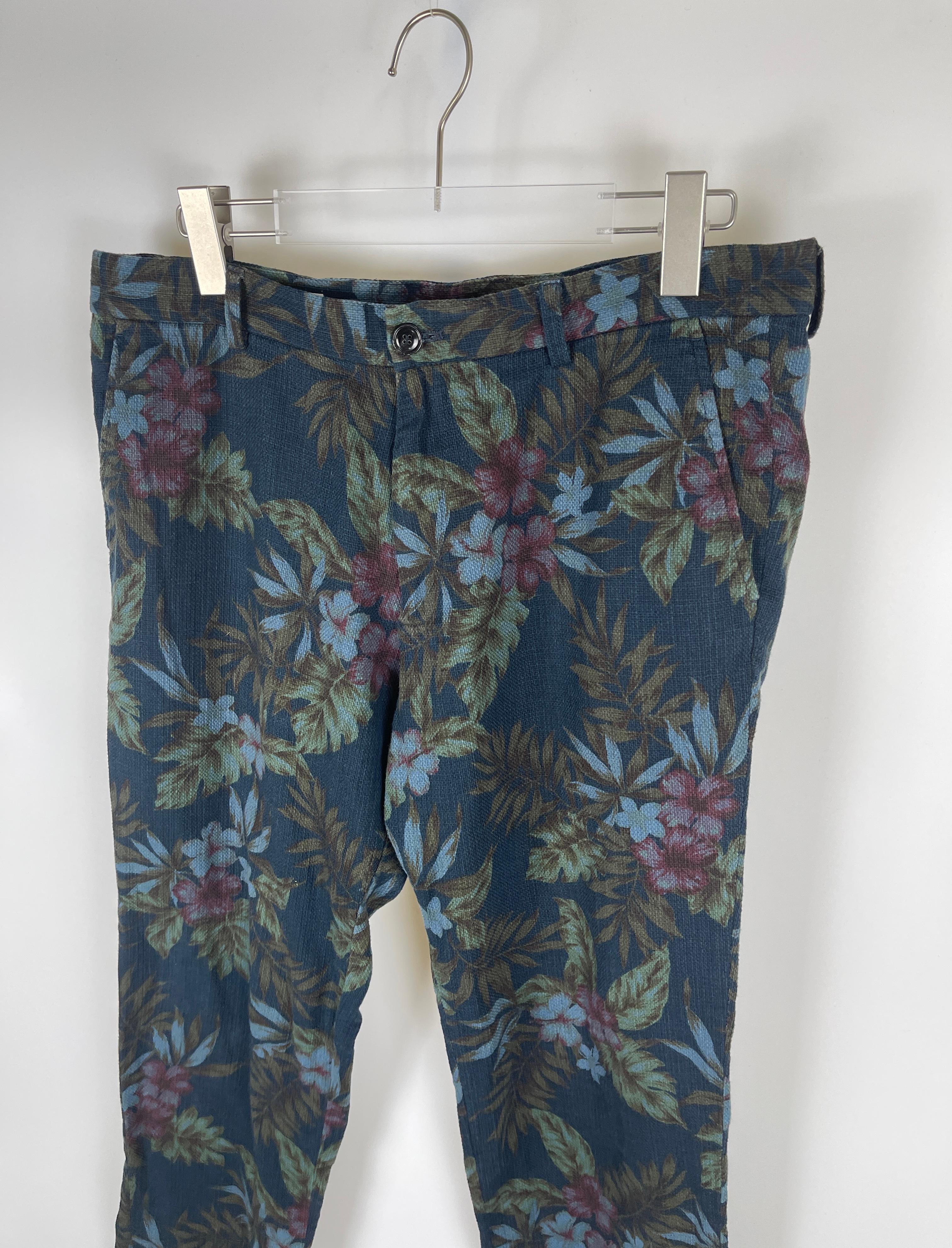 Dries Van Noten Floral Denim Pants For Sale 1