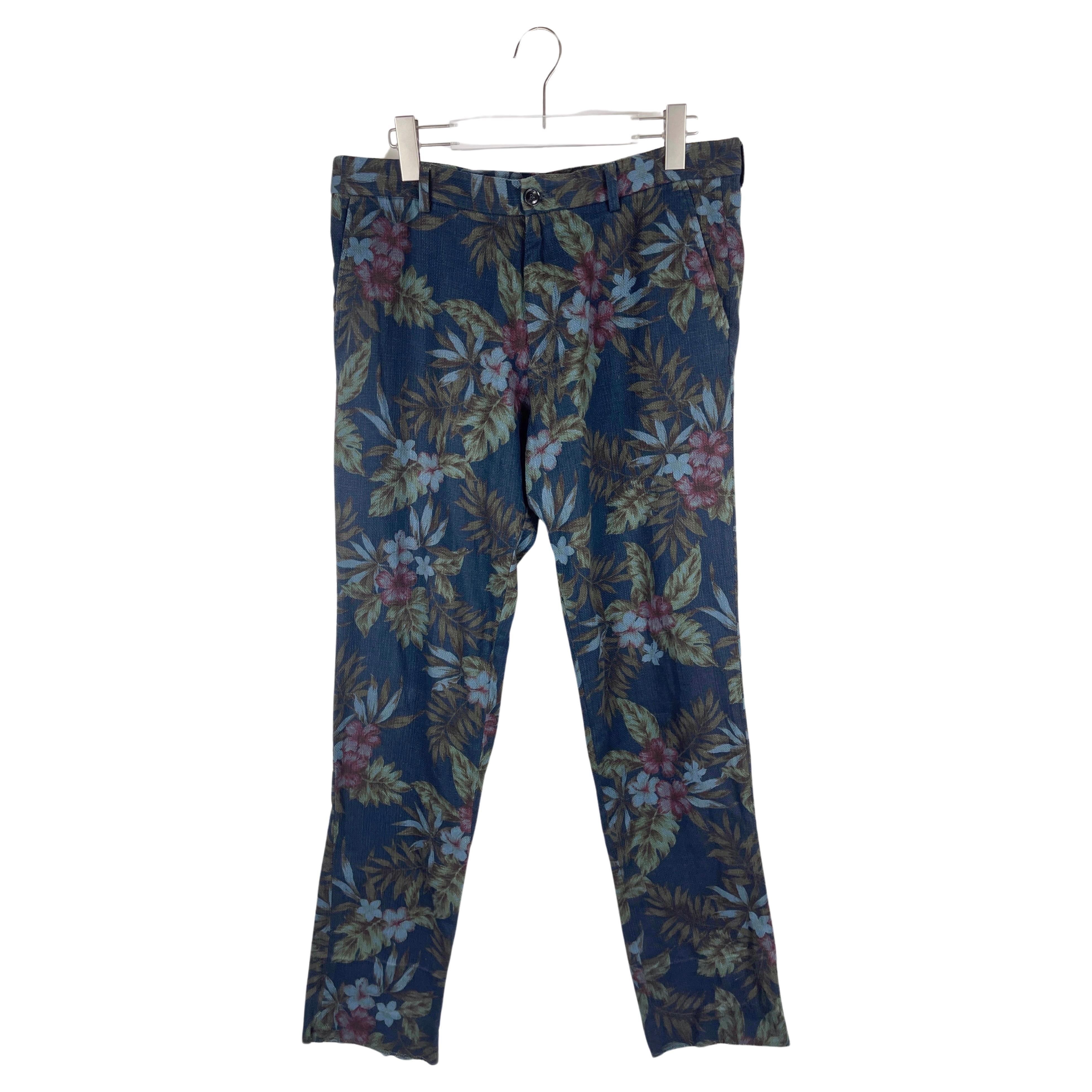 Dries Van Noten Floral Denim Pants For Sale