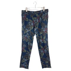 Pantalon en denim à fleurs Dries van Noten