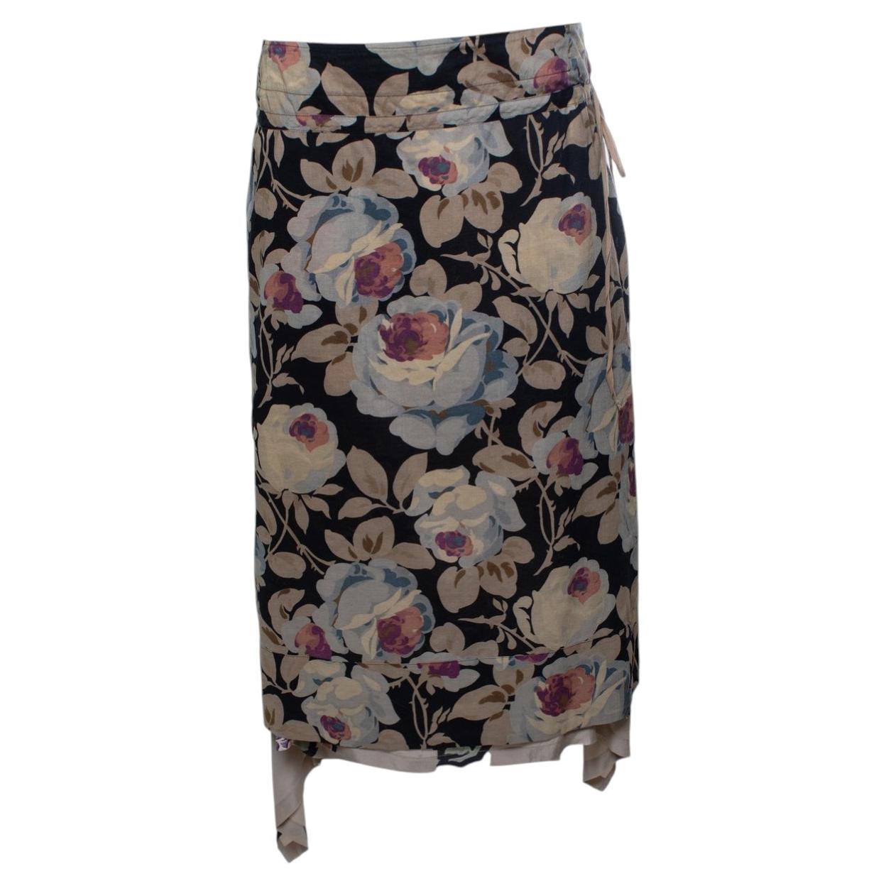 Dries van Noten, Floral midi skirt with slit