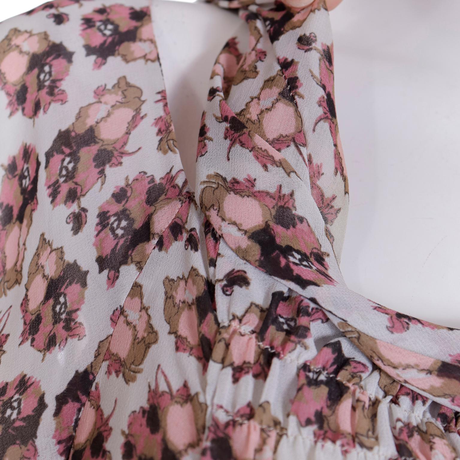 Dries Van Noten mini-robe à fleurs avec ourlet en dentelle au crochet en vente 3